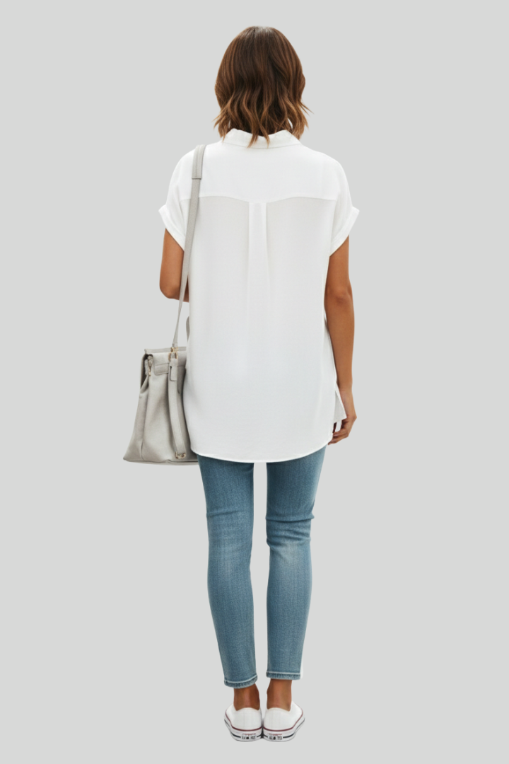 Women's Breathable Relaxed Button-Down Shirt