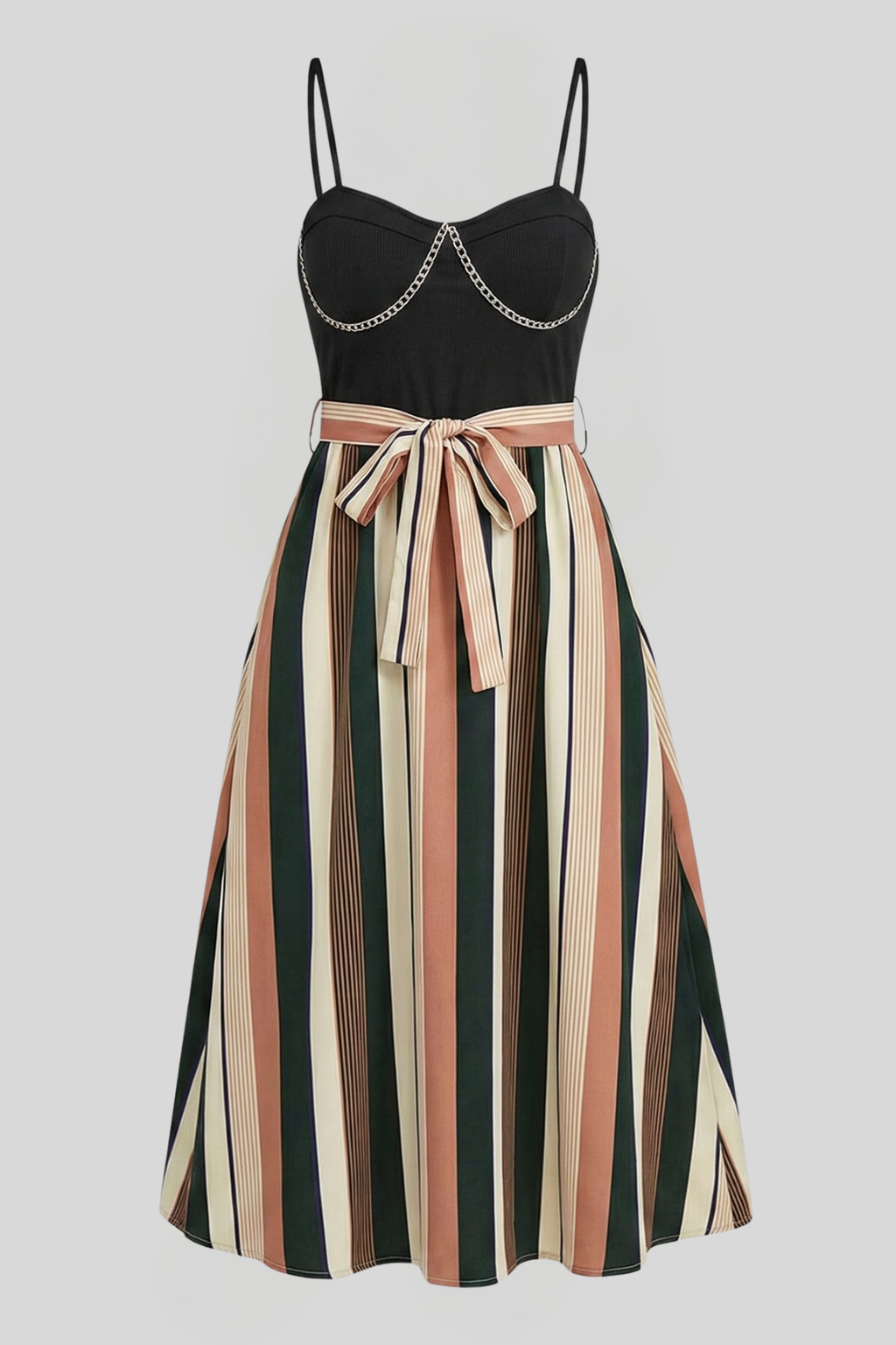 Women's Striped A-Line Dress