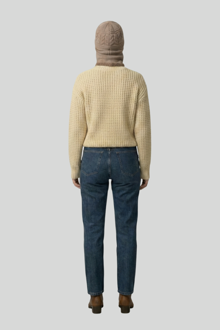 Women's Knit Visor Balaclava Beanie