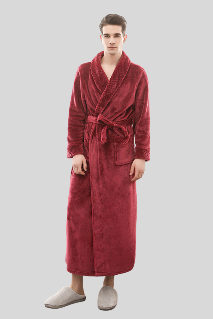 Unisex Soft Dressing Gown with Pockets