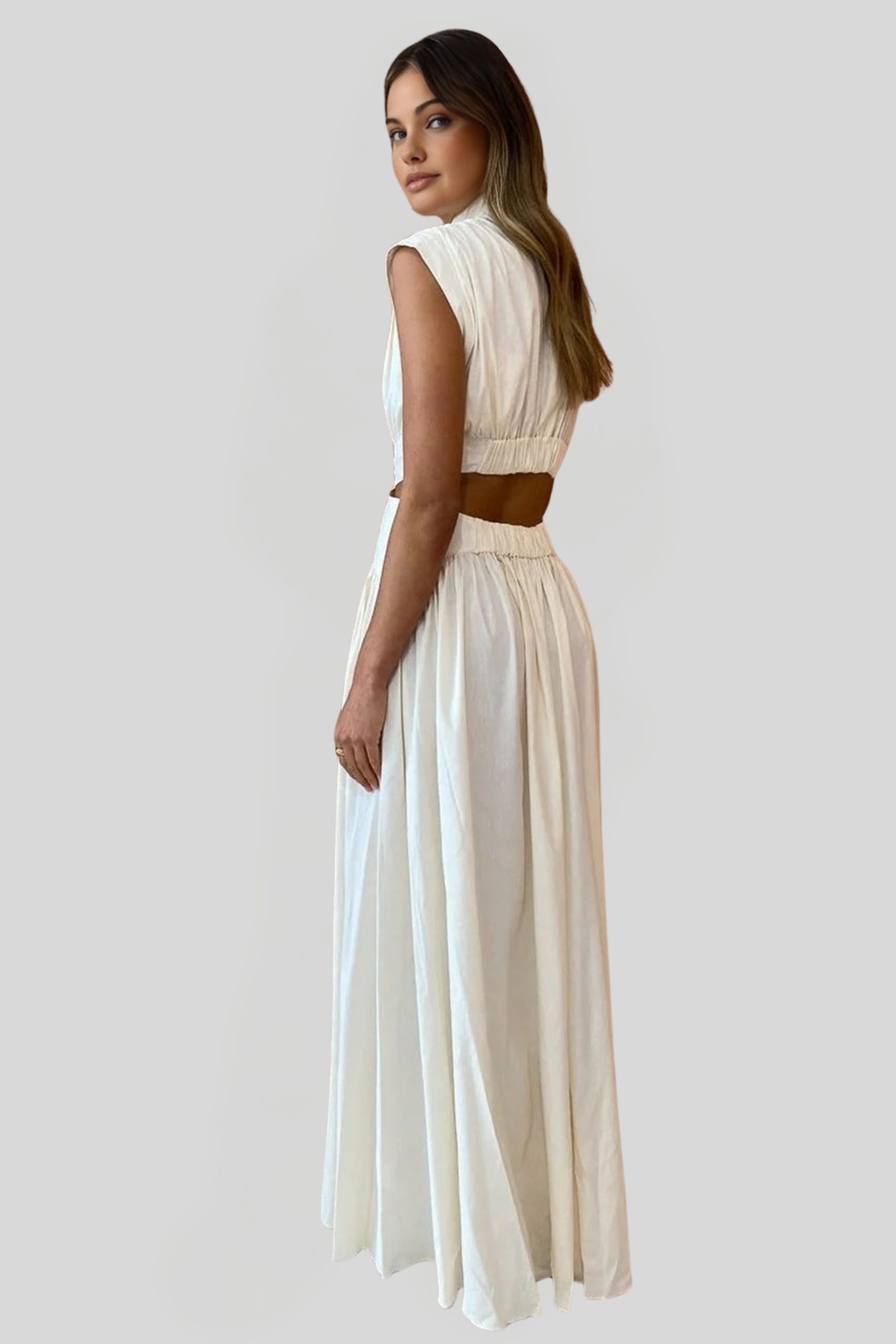 Women's Elegant Cut-Out Maxi Dress