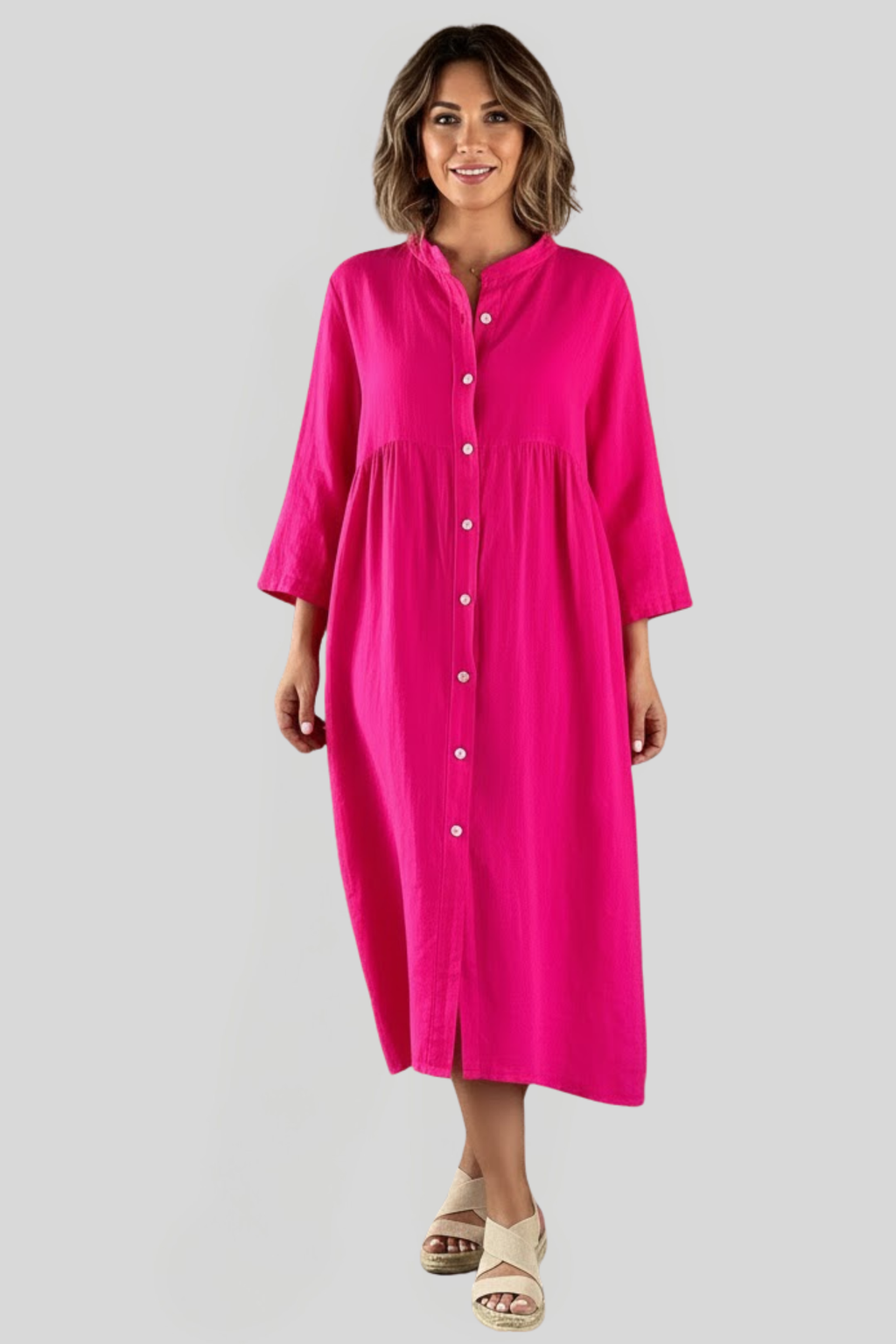 Women's Flowy Buttoned Dress