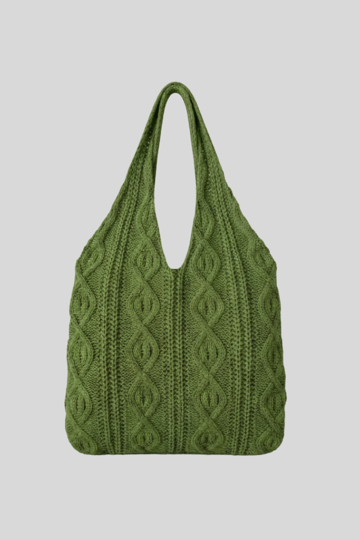 Women's Vintage Knitted Hobo Tote Bag