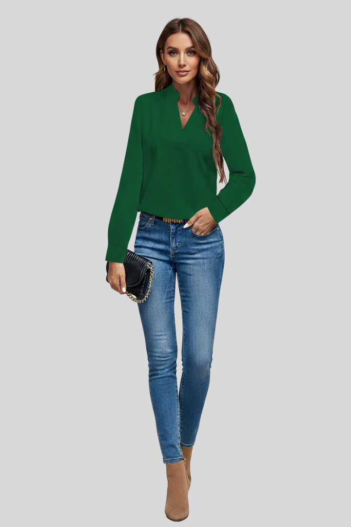 Women V Neck Blouse