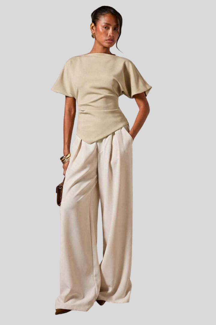 Elegant Women’s Ruffled Sleeve T-shirt