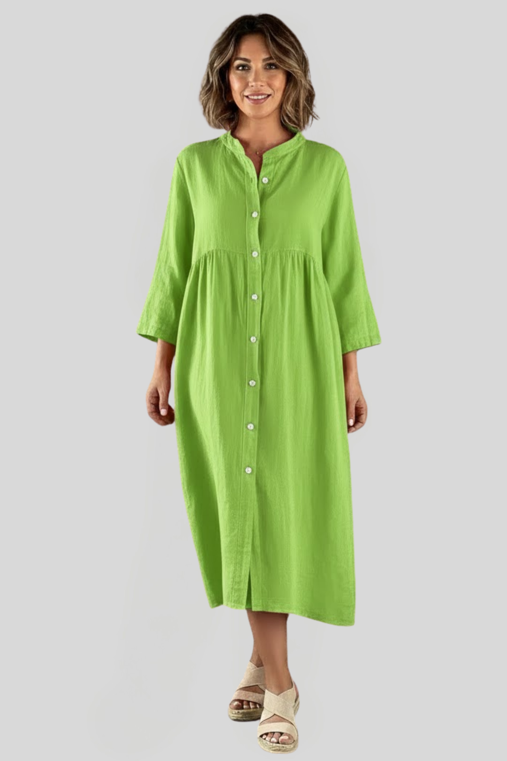 Women's Flowy Buttoned Dress