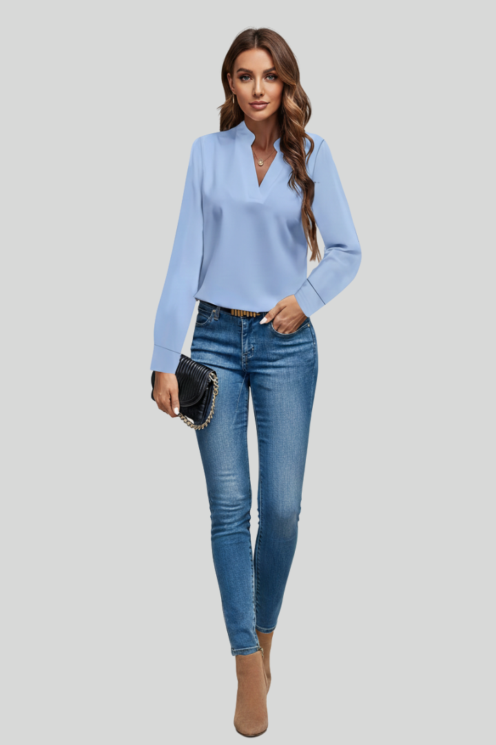 Women V Neck Blouse