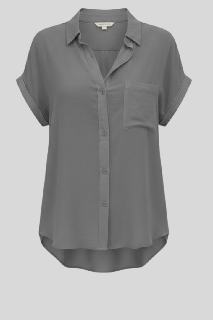 Women's Breathable Relaxed Button-Down Shirt