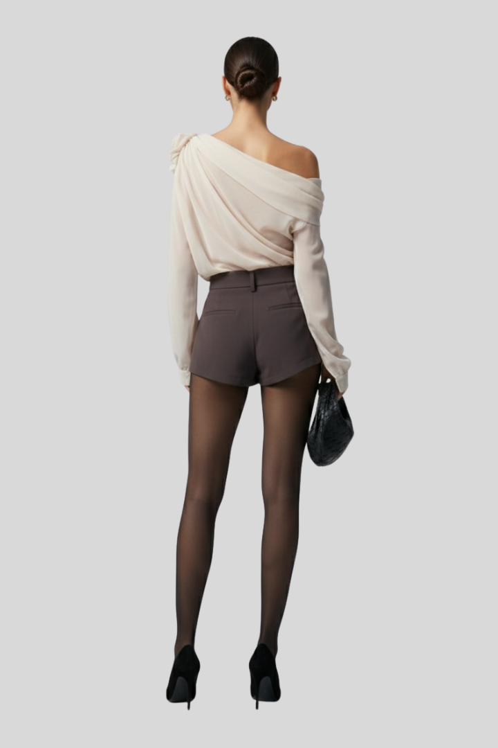 Elegant One-Shoulder Floral Women Blouse