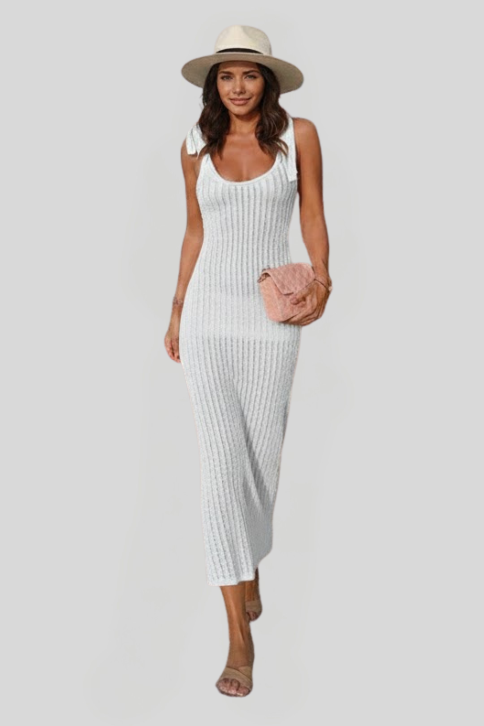Women's Ribbed Knitted Maxi Dress