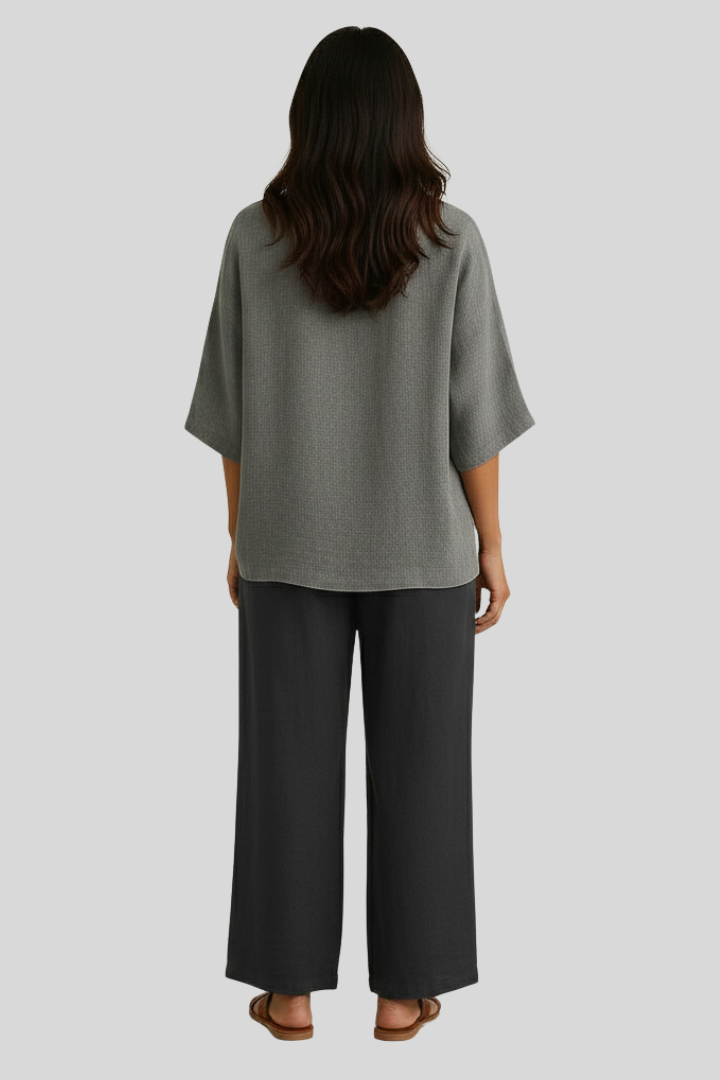 Women Loose 3/4 Sleeve Blouse
