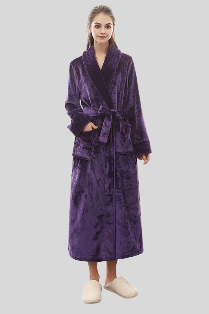Unisex Soft Dressing Gown with Pockets