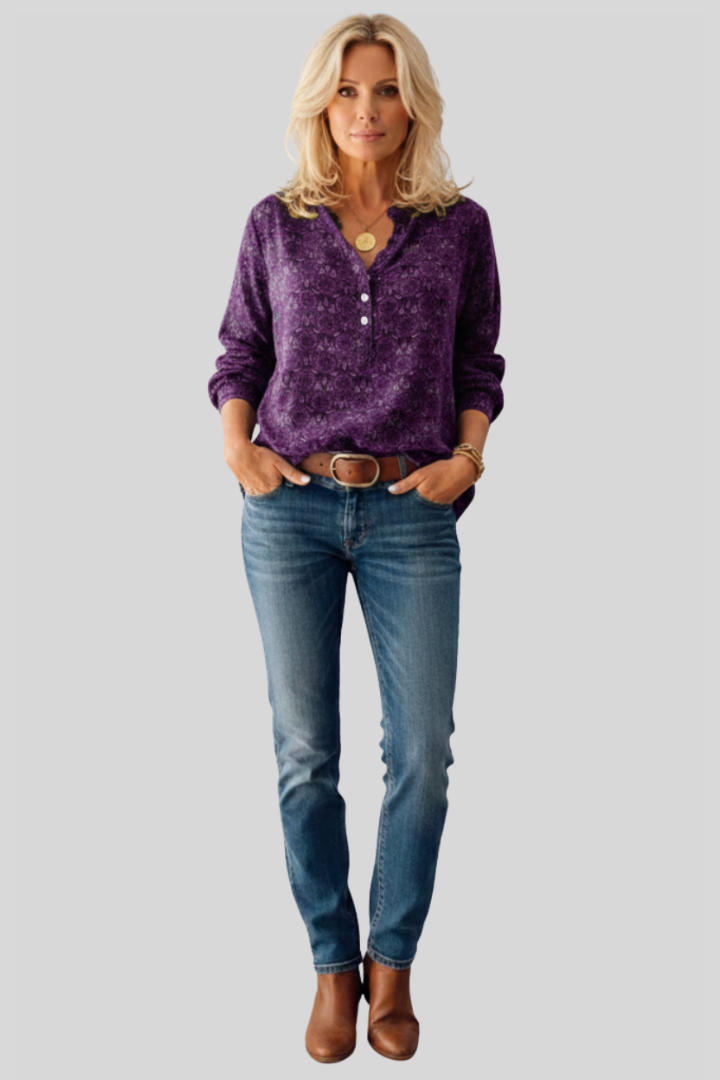 Elegant Vintage Women’s Blouse Top