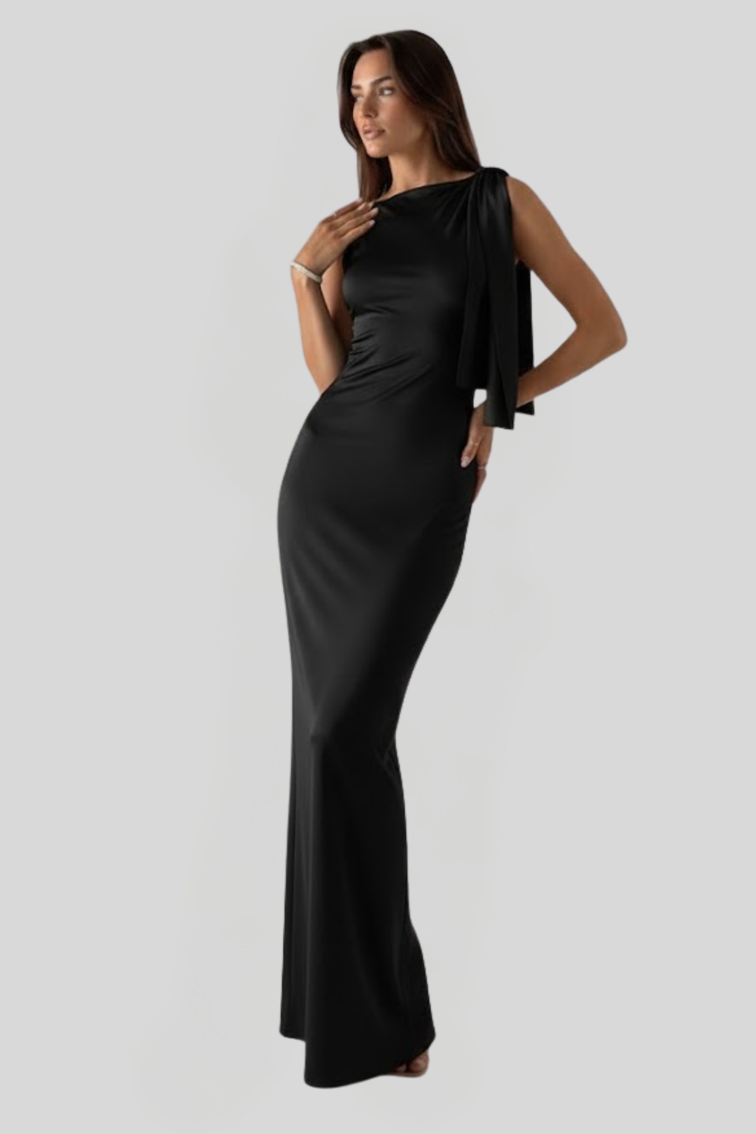 Women's Bow-Accented Maxi Dress