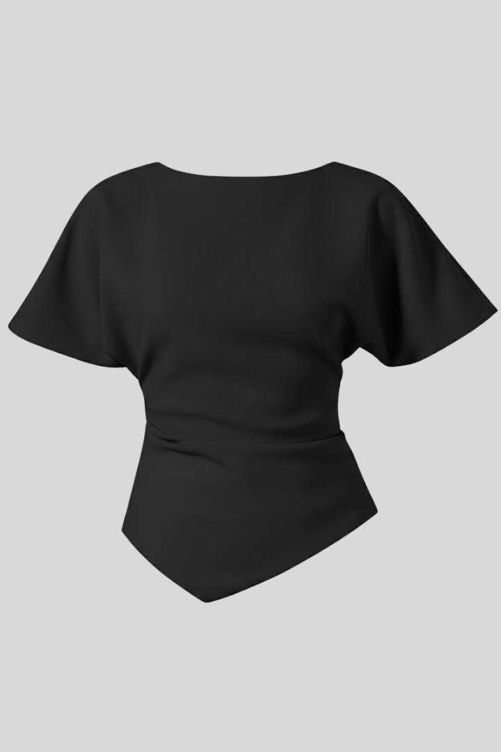 Elegant Women’s Ruffled Sleeve T-shirt