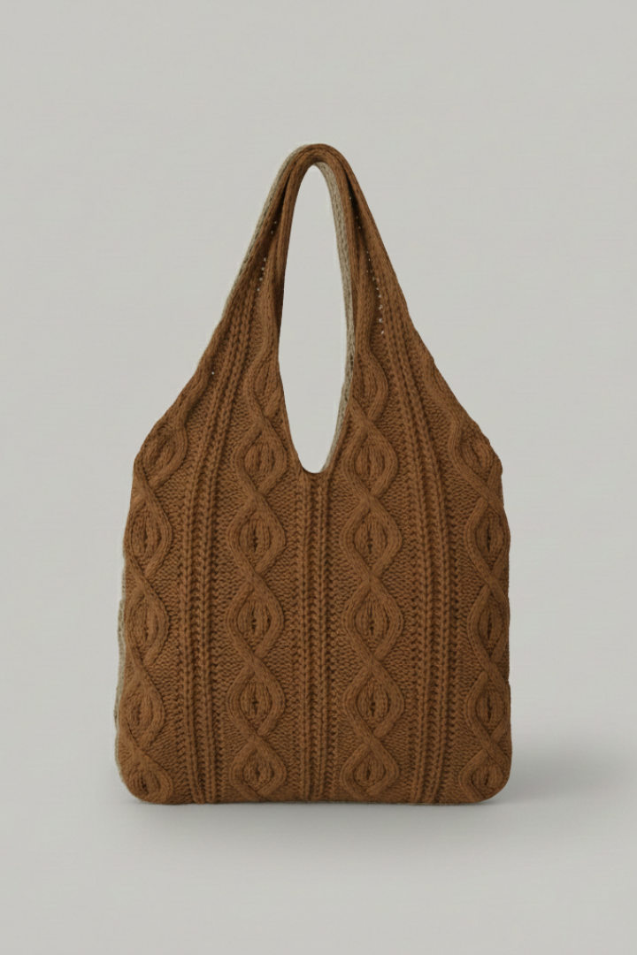 Women's Vintage Knitted Hobo Tote Bag