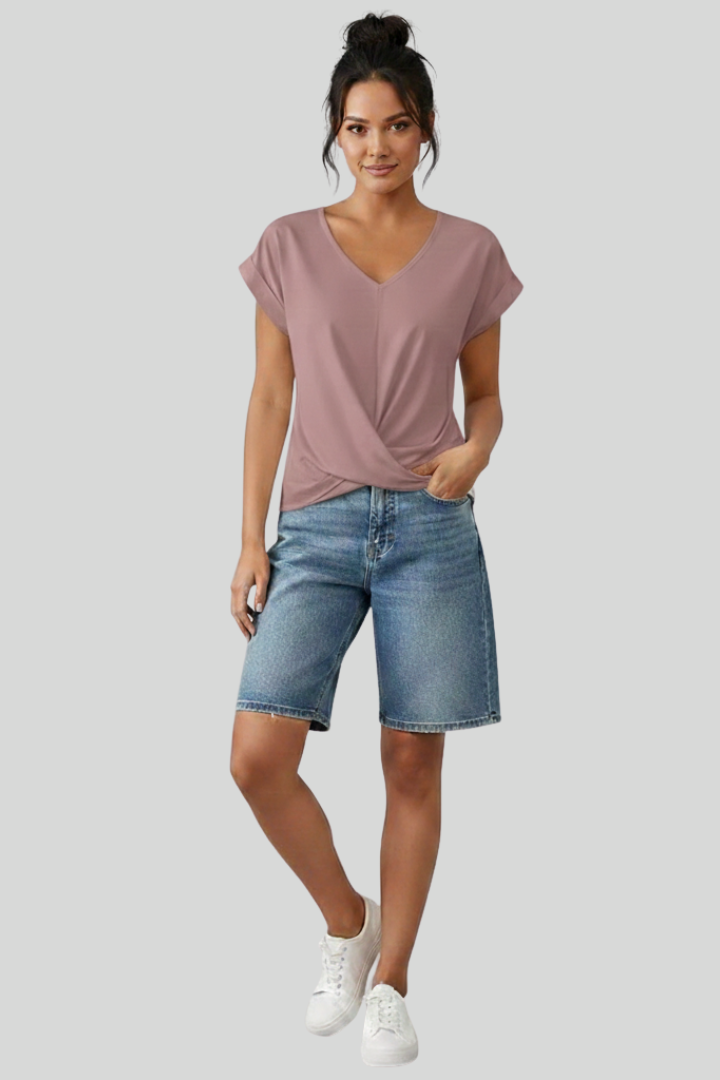 Chic Women V-Neck Top Stylish