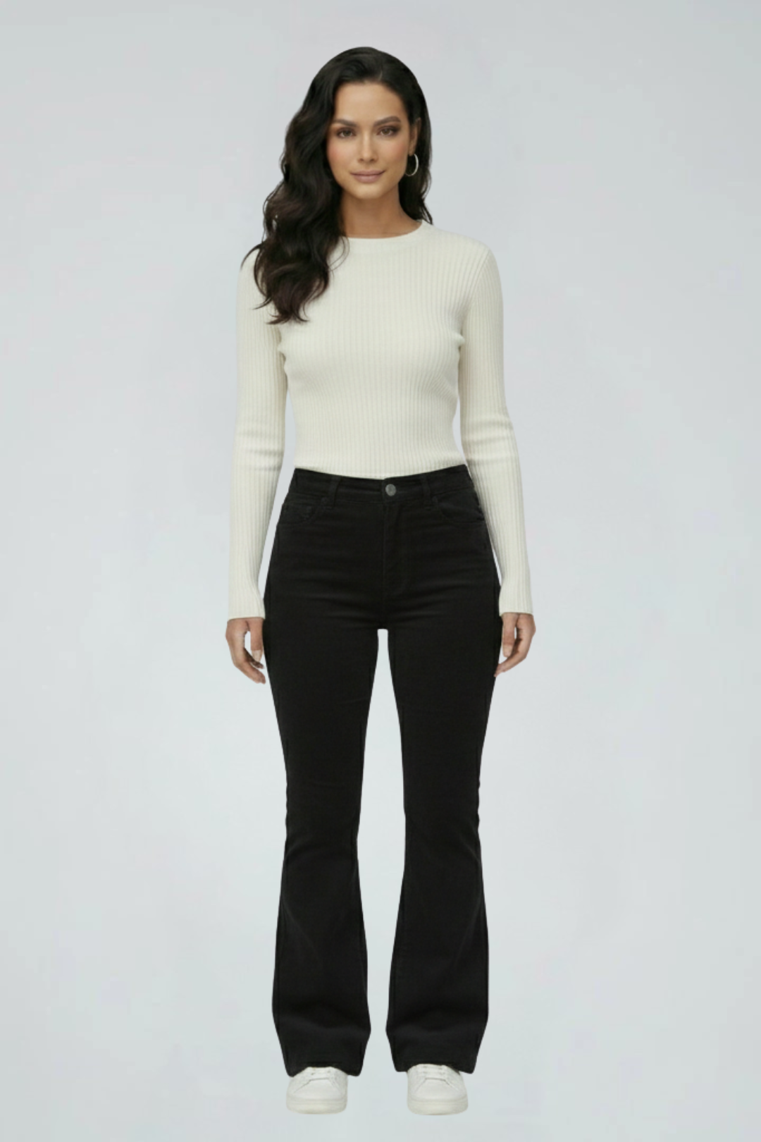 Women’s Vintage High-Waist Flared Jeans
