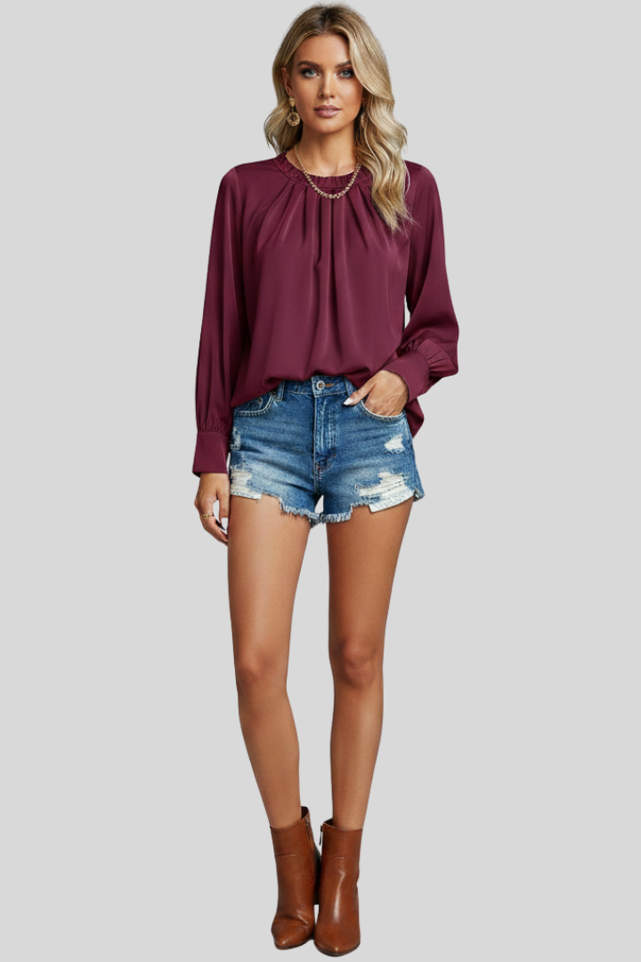 Elegant Autumn Blouse Women Top