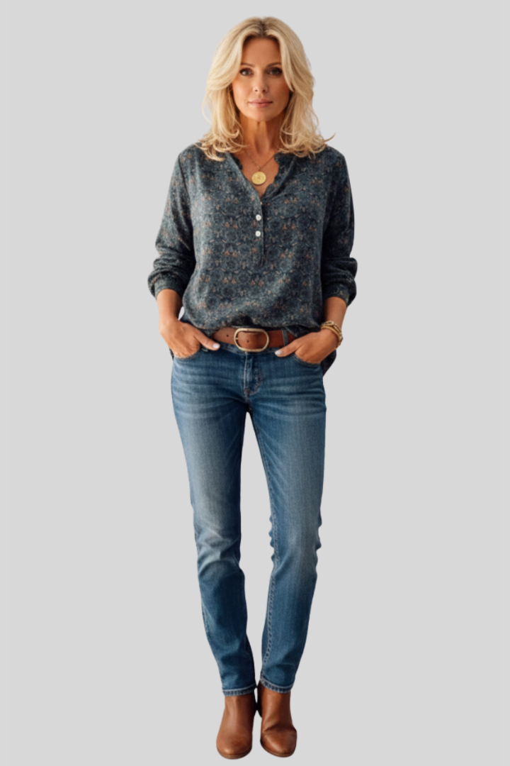 Elegant Vintage Women’s Blouse Top