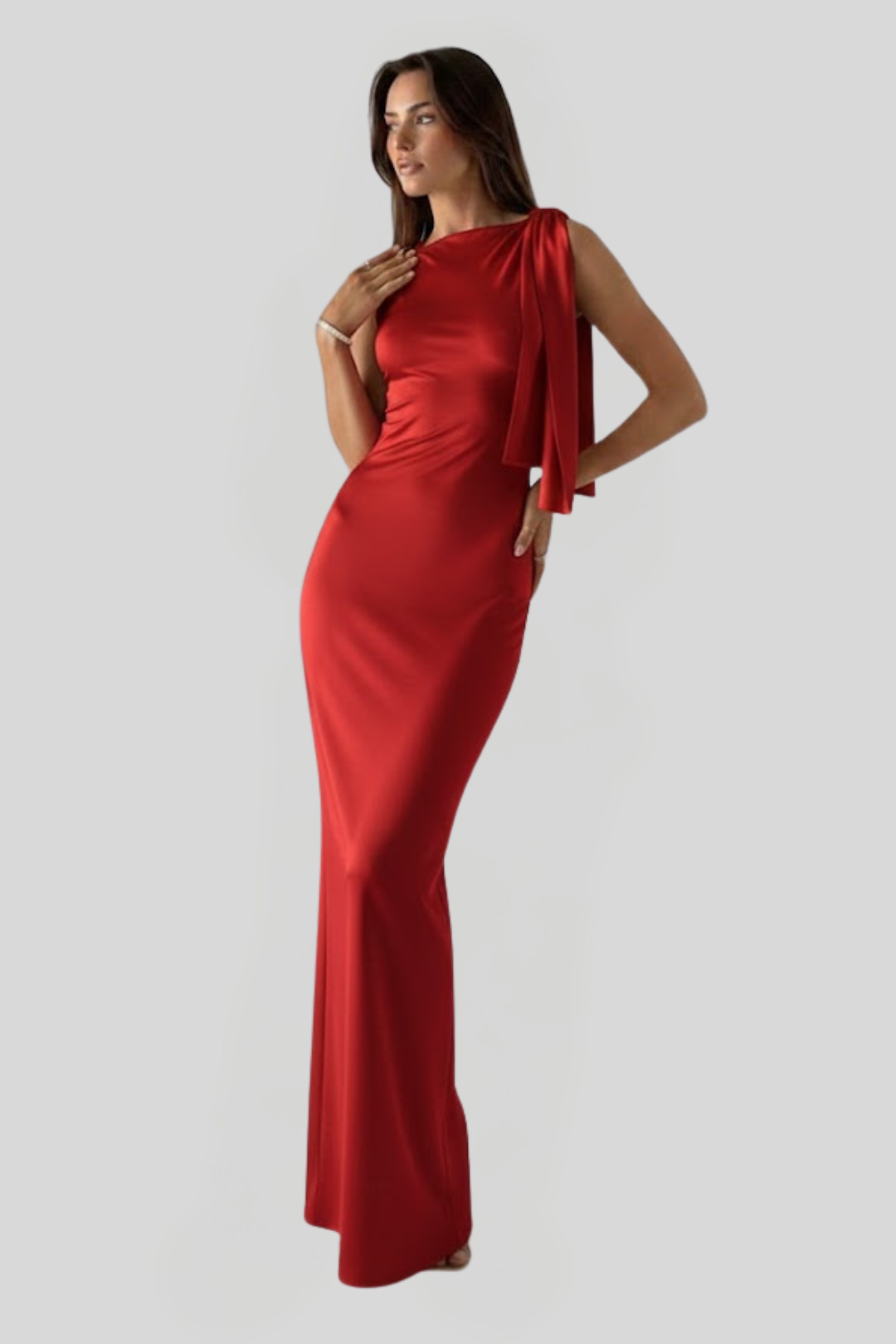 Women's Bow-Accented Maxi Dress