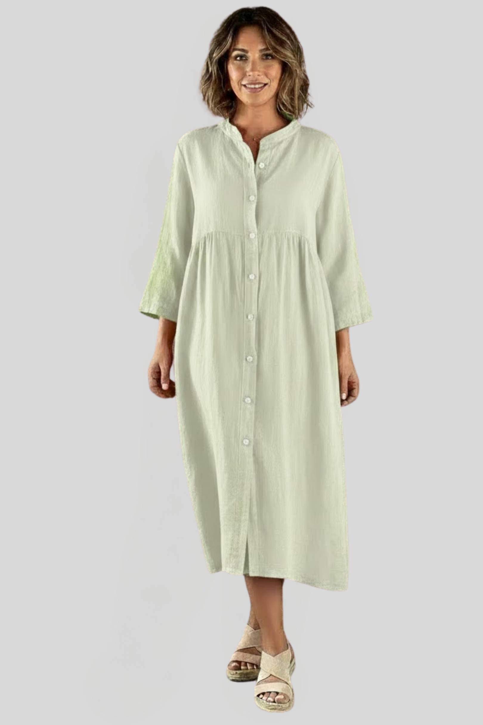 Women's Flowy Buttoned Dress