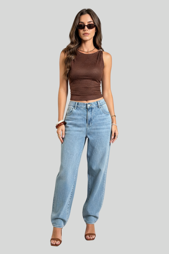 Women Gold Shoulder Tank Sleeveless Top