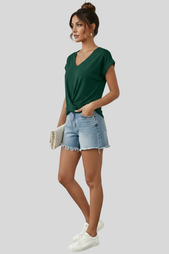 Women's Lightweight V-Neck Summer Blouse