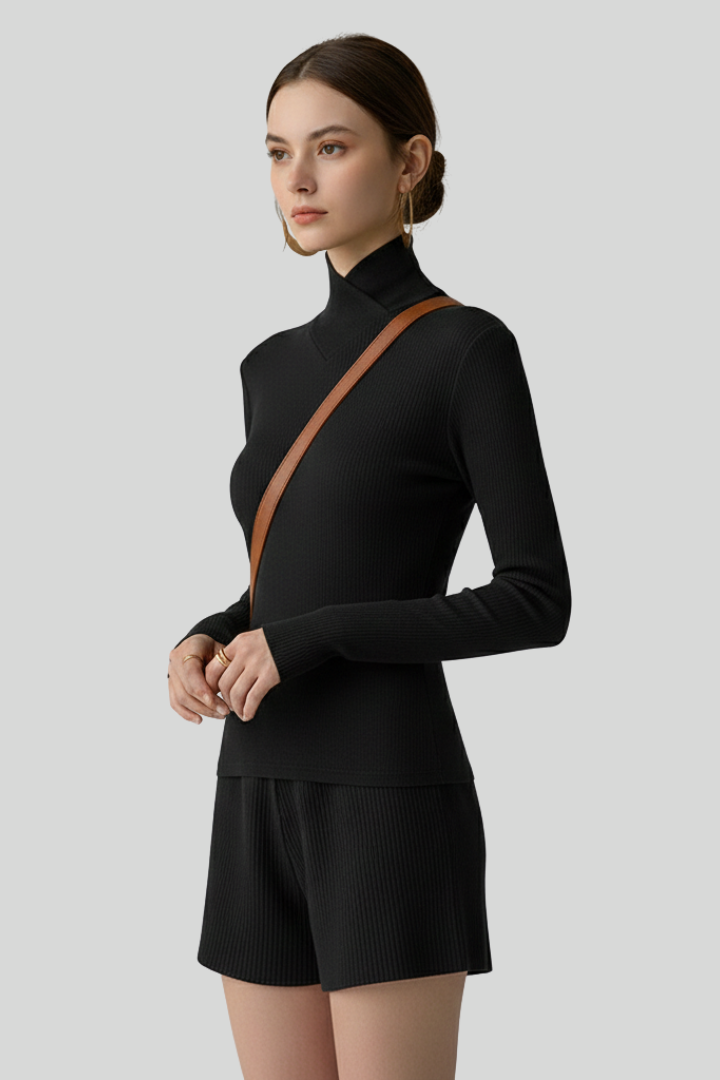 Women’s Ribbed Slim Fit Turtleneck