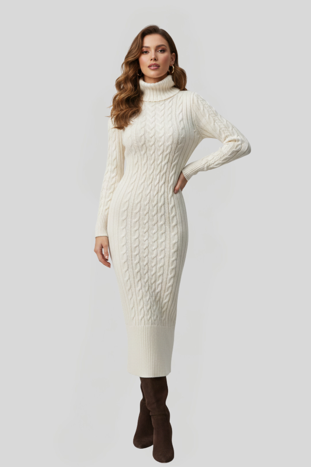 Women's Cable Knit Pattern Jumper