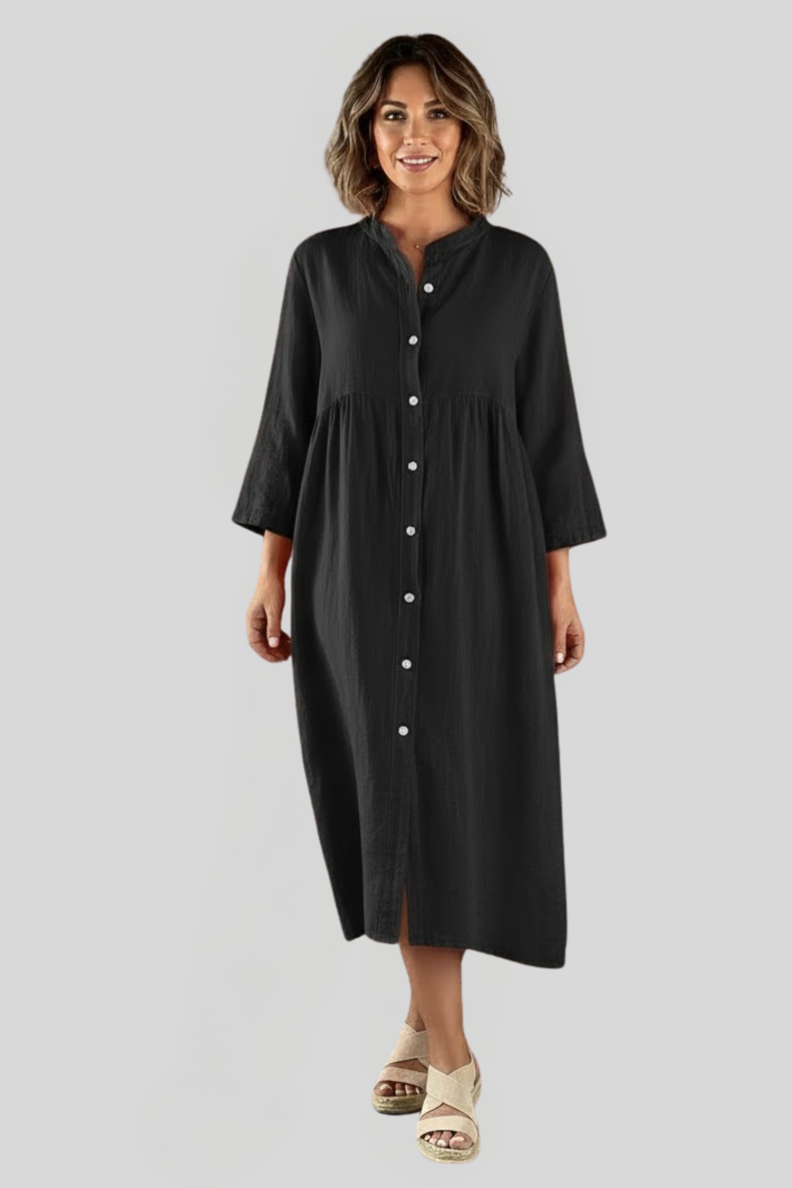 Women's Flowy Buttoned Dress