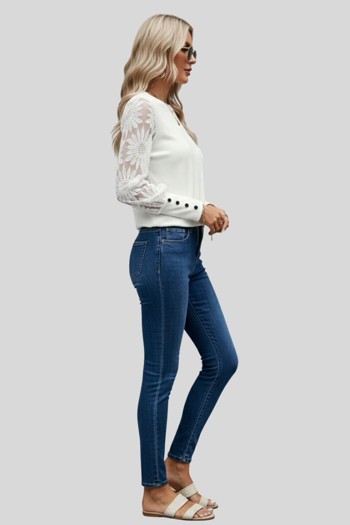 Floral Sleeve Elegant Women Blouse