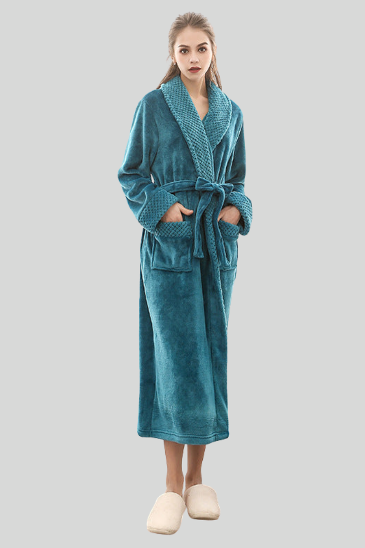 Unisex Soft Dressing Gown with Pockets