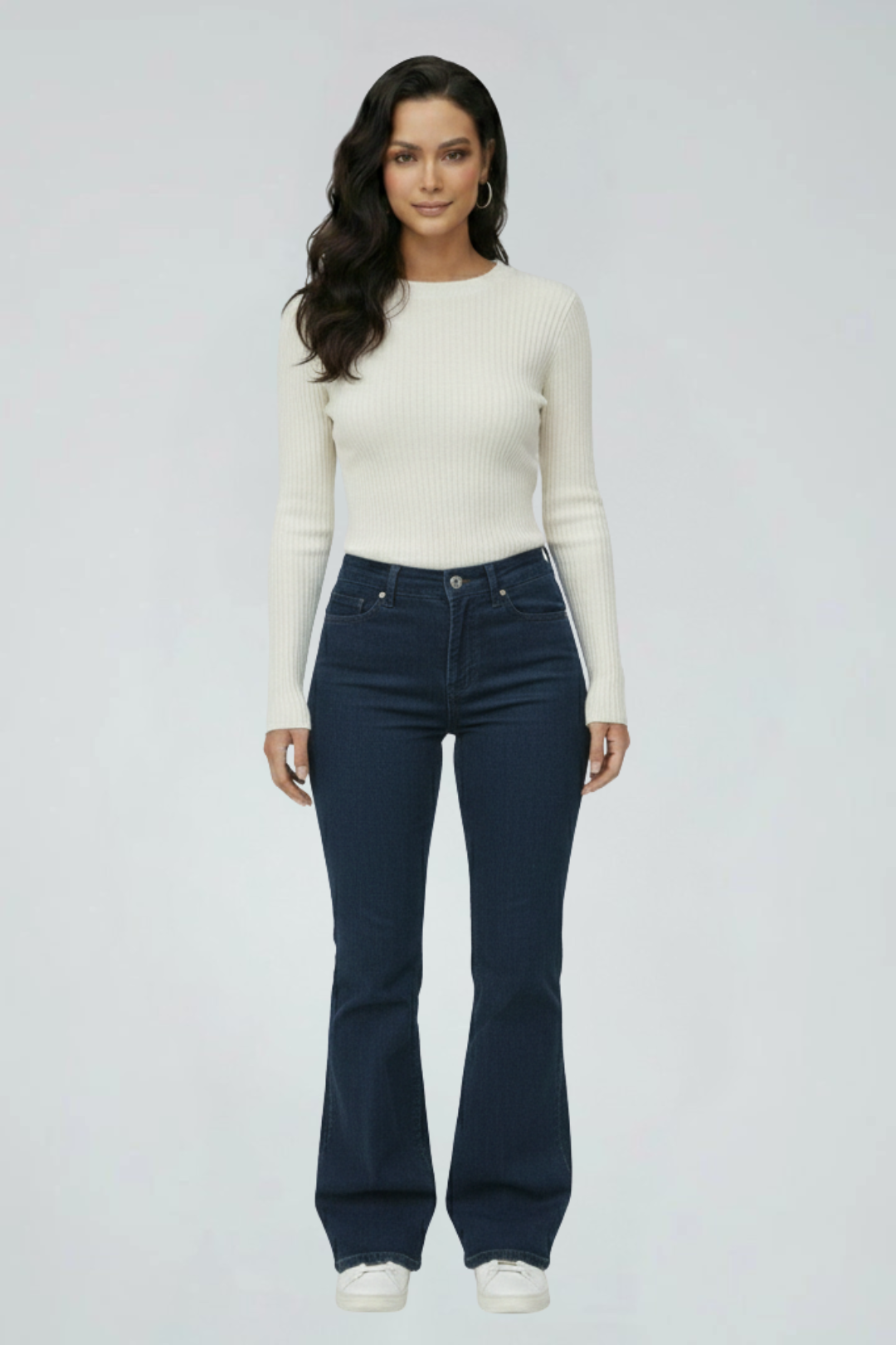 Women’s Vintage High-Waist Flared Jeans