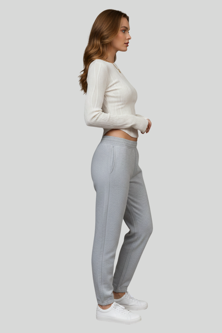 Women's Fitted Long Sleeve Textured Top