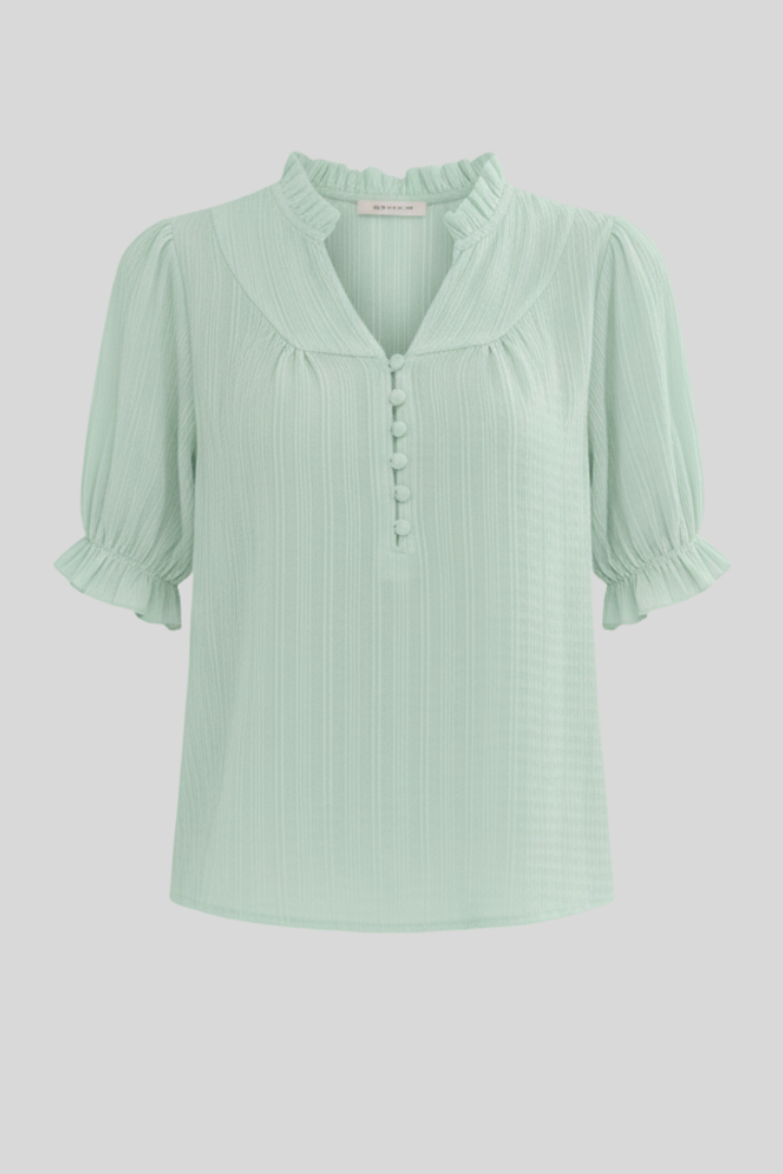 Relaxed Puff Sleeve Women Blouse