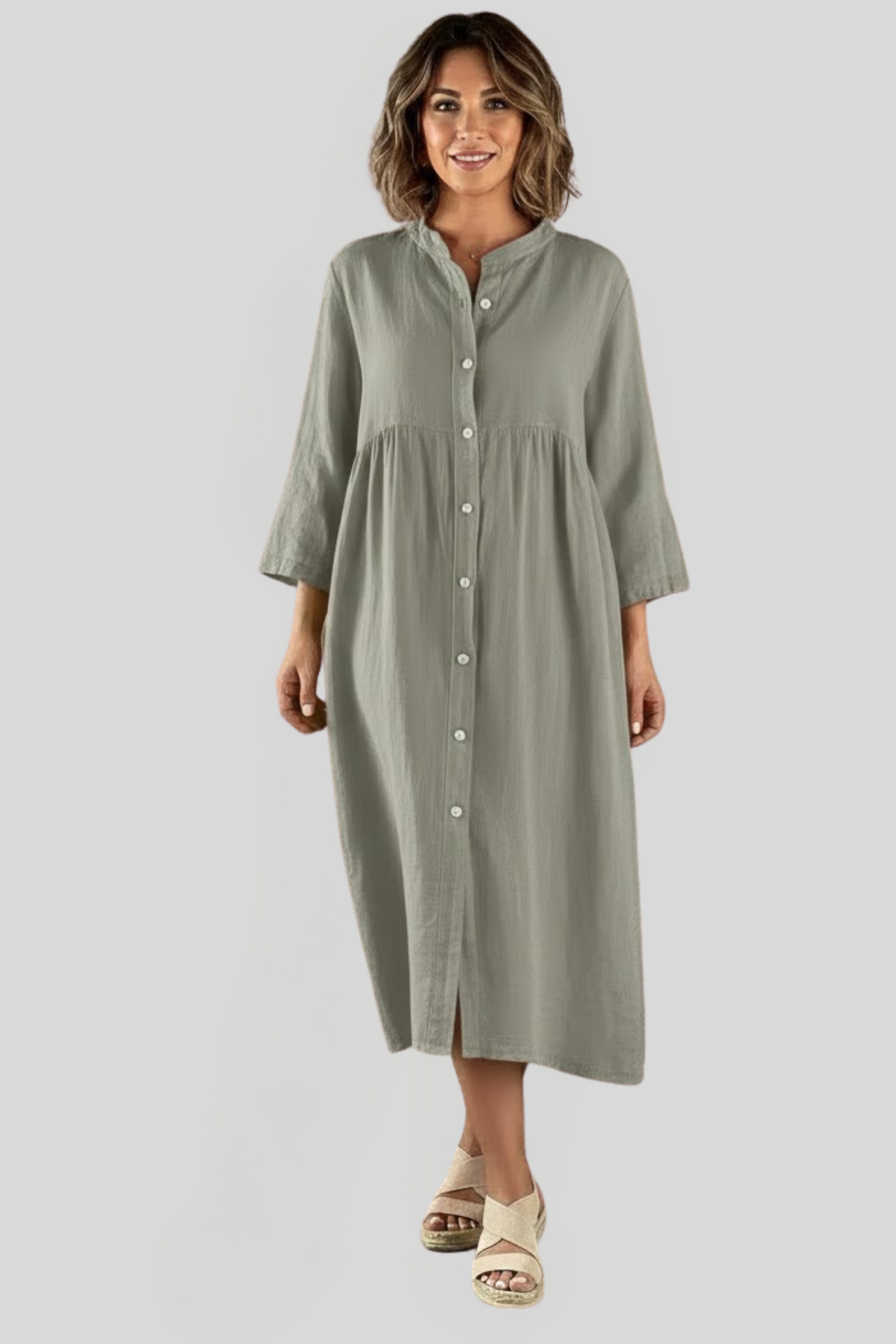 Women's Flowy Buttoned Dress