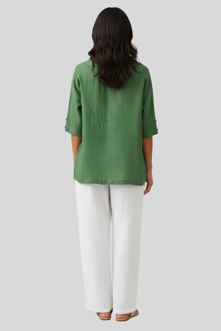 Breathable Casual Linen Blouse Women