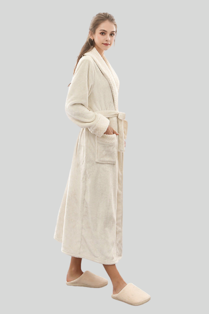 Unisex Soft Dressing Gown with Pockets