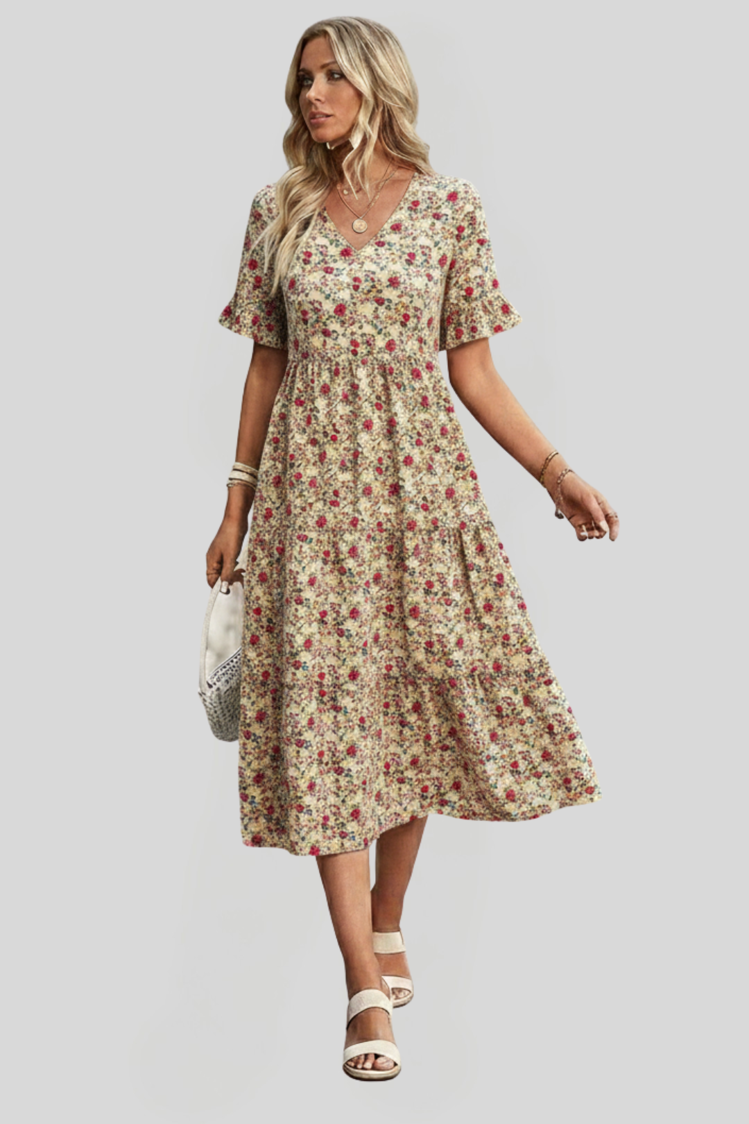 Women's Floral Midi Summer Dress