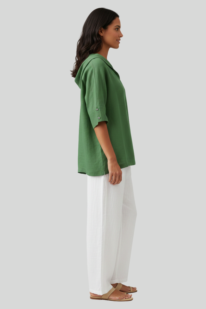 Breathable Casual Linen Blouse Women