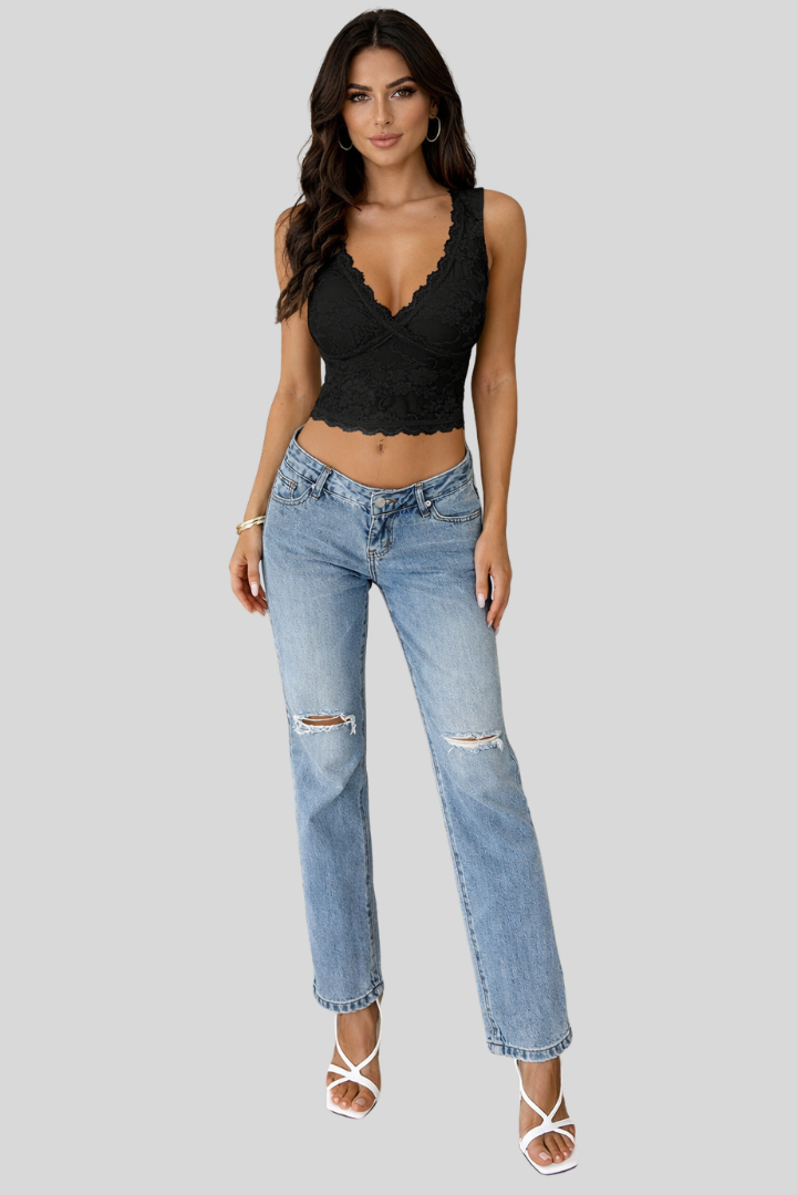 Women's Lace V-Neck Bralette Top