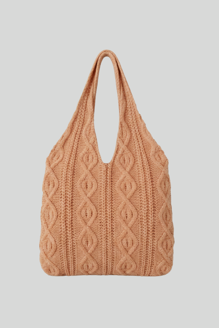 Women's Vintage Knitted Hobo Tote Bag