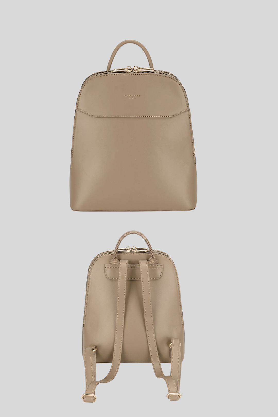 Women's Leather Full Zip Closure Backpack