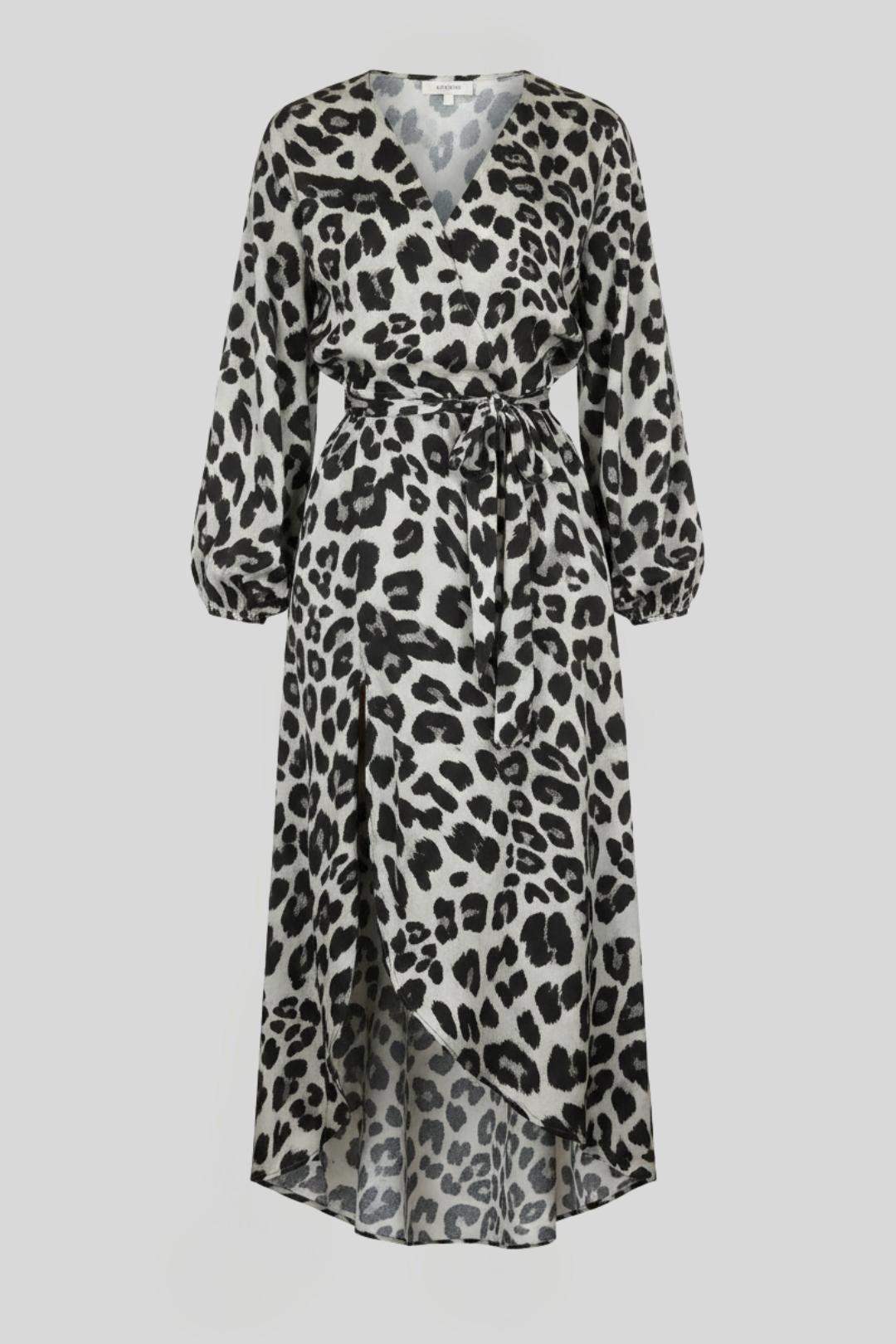 Women's Leopard Tie-Waist Split Dress