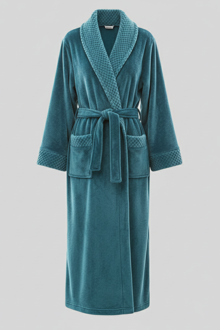 Unisex Soft Dressing Gown with Pockets