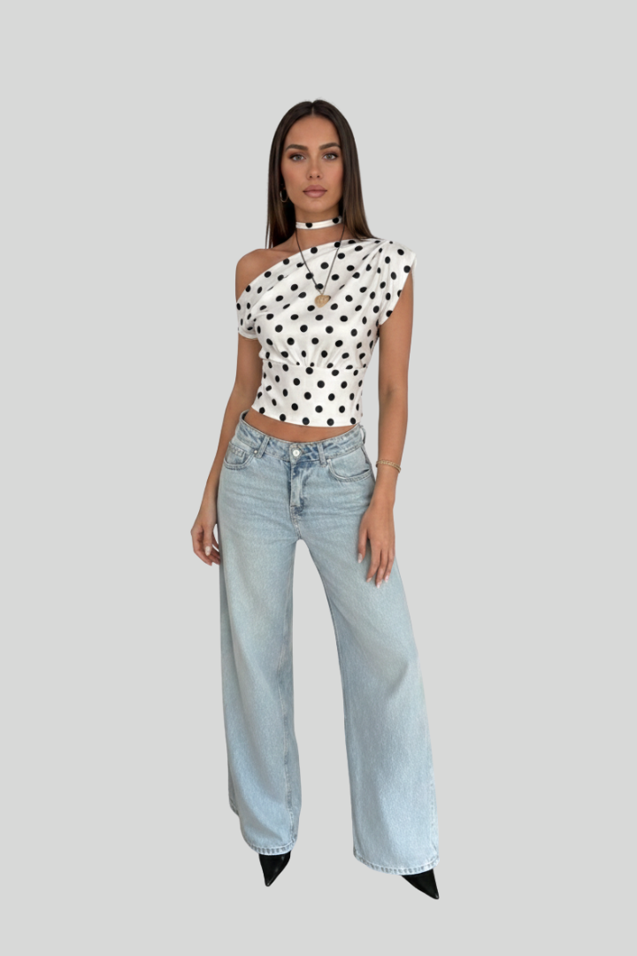Polka Dot Summer Crop Top